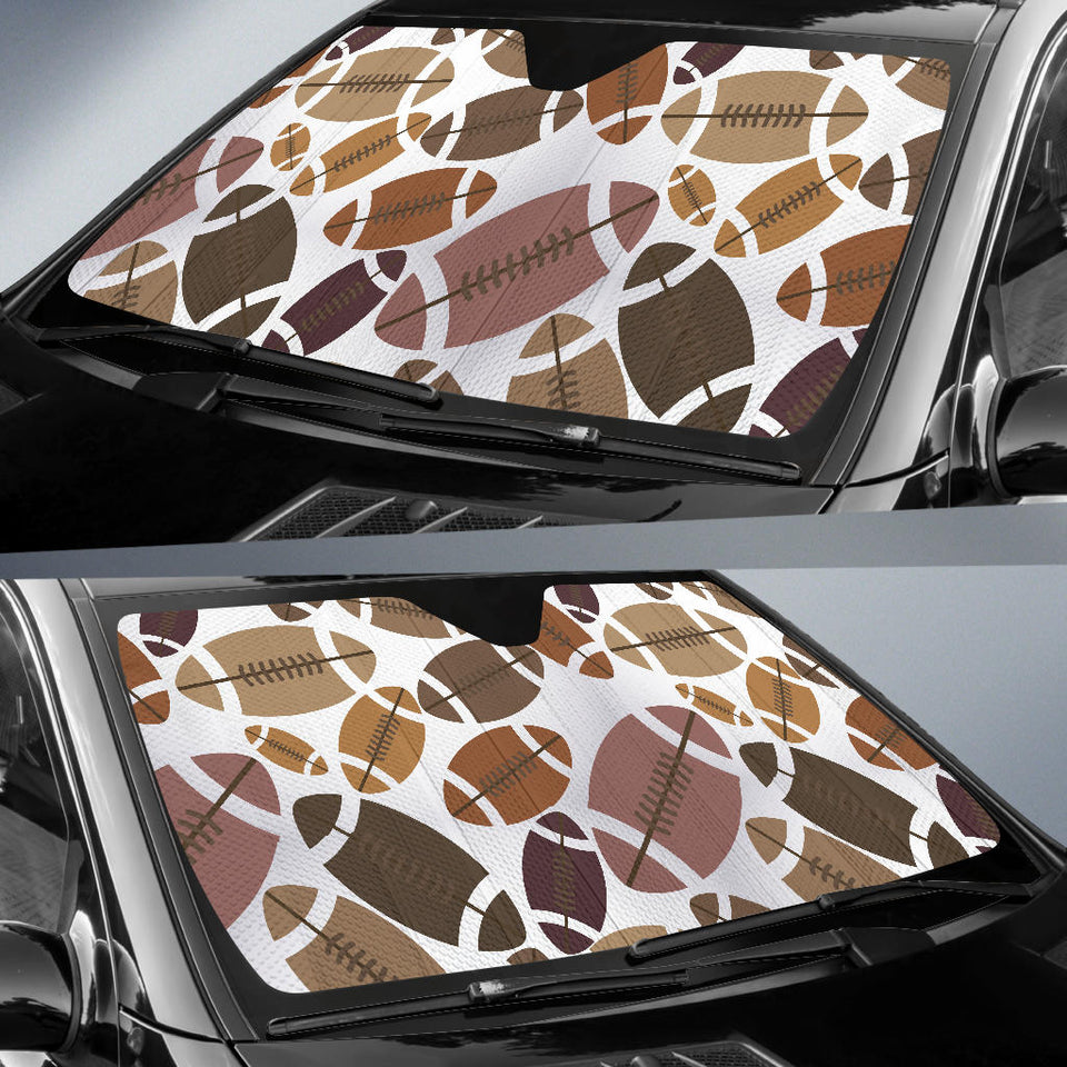 American Football Ball Pattern Car Sun Shade