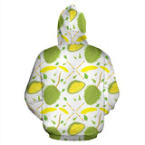 Durian Pattern Background Zip Up Hoodie