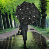 Spider Web Design Pattern Black Background White Cobweb Umbrella