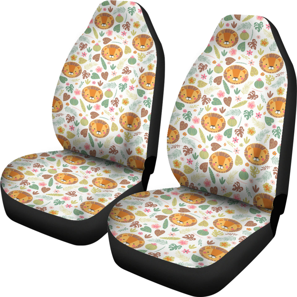 Lion Pattern Print Design 04 Universal Fit Car Seat Covers