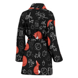 Fox Sleeping Fox Pattern Women'S Bathrobe