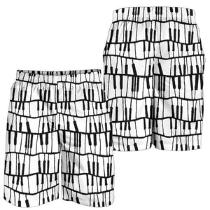 Piano Pattern Print Design 03 Men Shorts