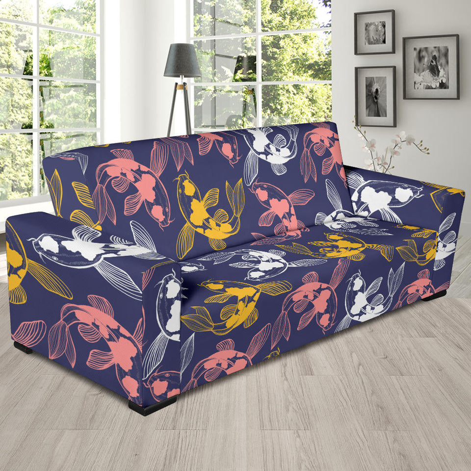 Koi Fish Carp Fish Pattern Sofa Slipcover