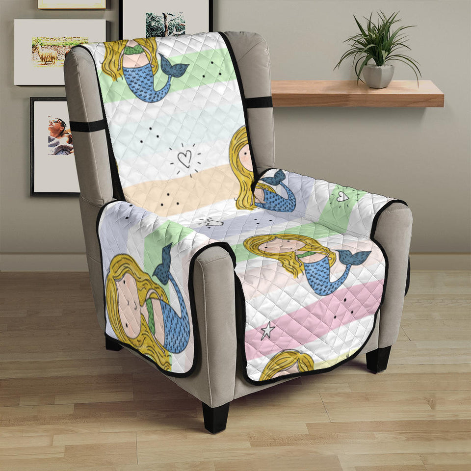 Cute hand drawn mermaid Chair Cover Protector
