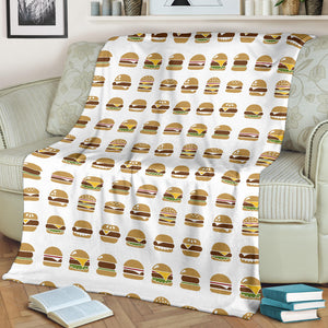 Hamburger Pattern Print Design 02 Premium Blanket