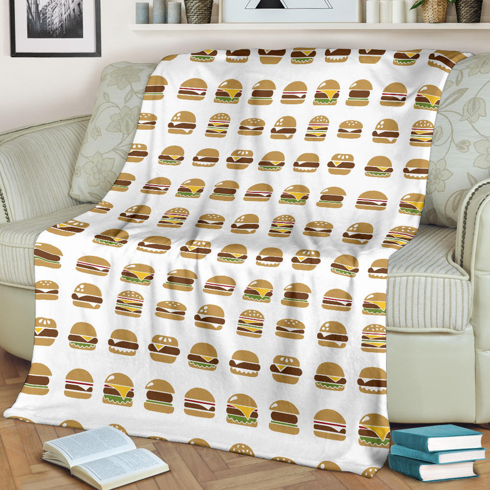 Hamburger Pattern Print Design 02 Premium Blanket