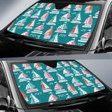 Cute Sailboat Pattern Car Sun Shade