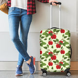 Red Apples Leaves Pattern Luggage Covers