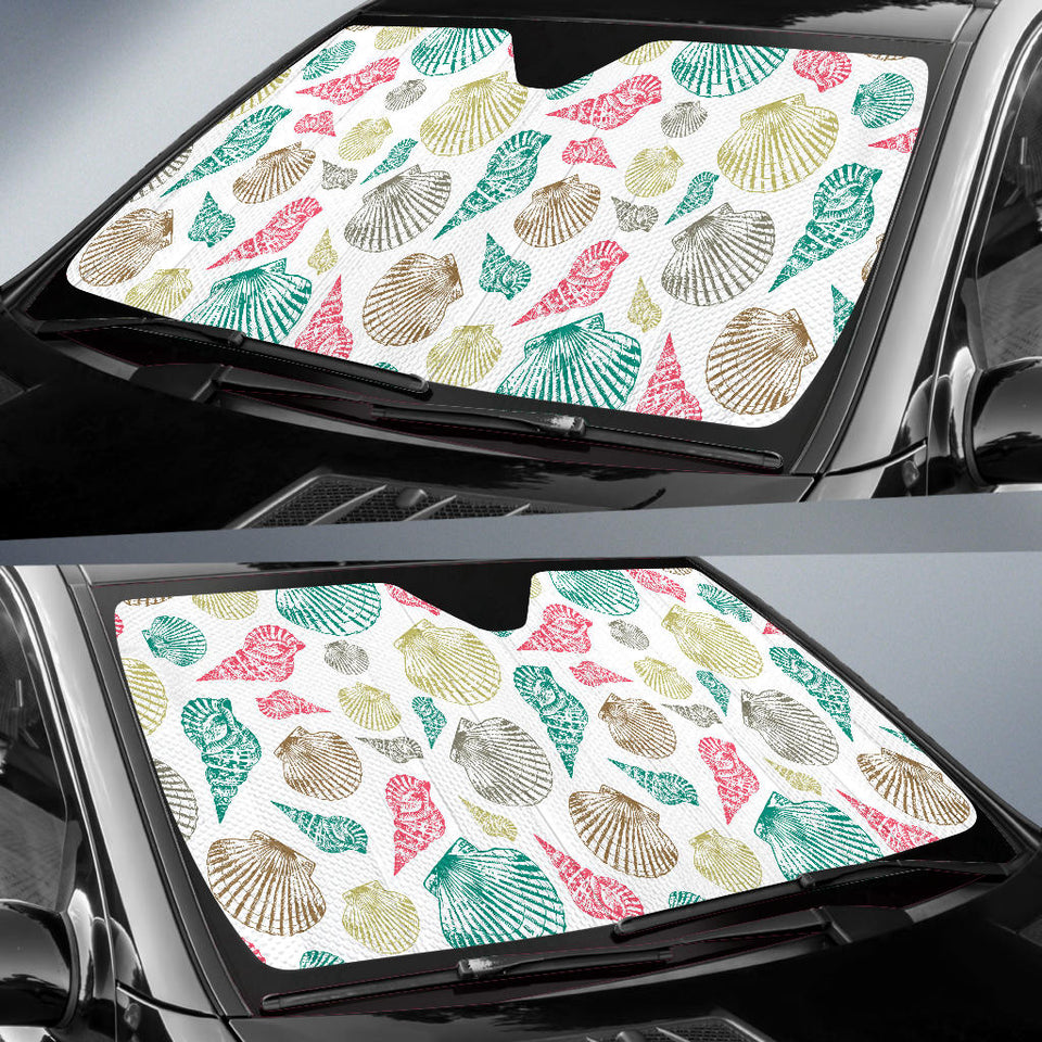 Colorful Shell Pattern Car Sun Shade