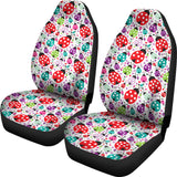 Ladybug Pattern Print Design 03 Universal Fit Car Seat Covers