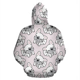 Cute French Bulldog Pattern Zip Up Hoodie