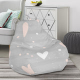 Heart Pattern Gray Background Bean Bag Cover