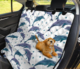 Dolphins Pattern Dotted Background Dog Car Seat Covers
