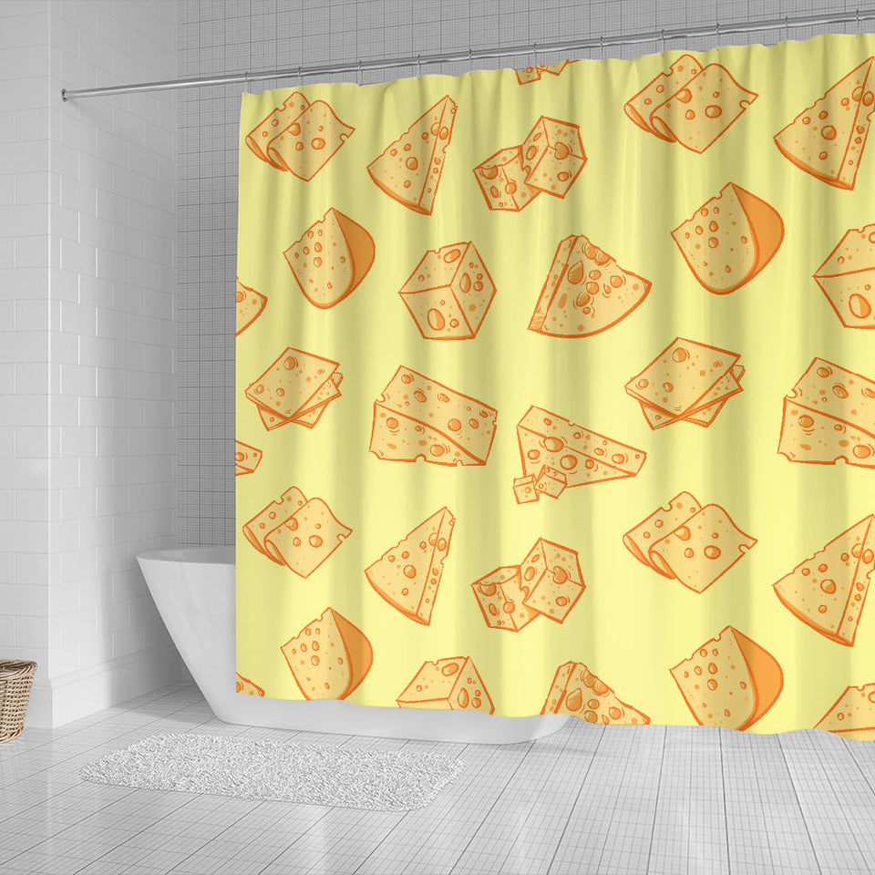 Cheese Design Pattern Shower Curtain Fulfilled In US