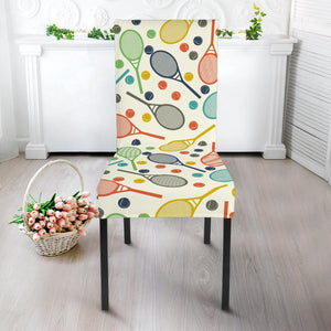 Tennis Pattern Print Design 03 Dining Chair Slipcover