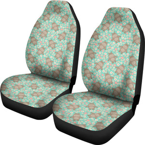 Hippopotamus Pattern Print Design 02 Universal Fit Car Seat Covers