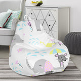 Cute Elephant Mouse Pattern Bean Bag Cover