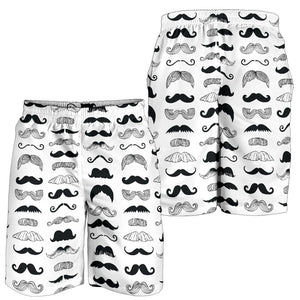 Mustache Beard Pattern Print Design 04 Men Shorts