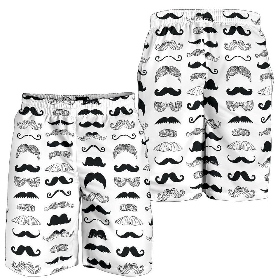 Mustache Beard Pattern Print Design 04 Men Shorts