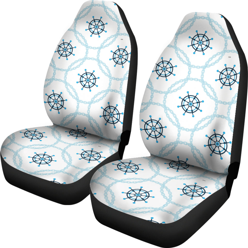 Nautical Steering Wheel Chain Universal Fit Car Seat Covers