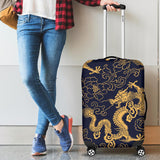 Gold Dragon Pattern Cabin Suitcases Luggages
