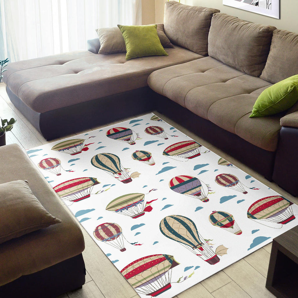 Hot Air Balloon Pattern Area Rug
