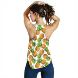 Pineapples design pattern Women Racerback Tank Top