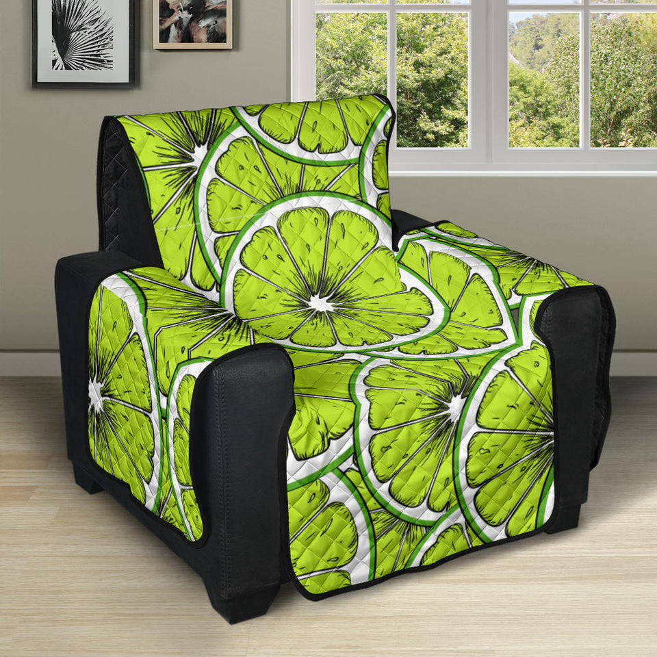 Slices of Lime design pattern Recliner Cover Protector