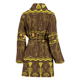 Egypt Hieroglyphics Pattern Print Design 03 Women's Bathrobe