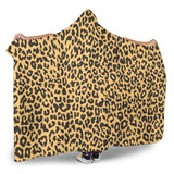 Leopard Skin Print Hooded Blanket