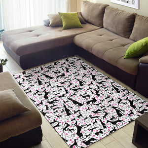 Greyhound Pattern Print Design 02 Area Rug