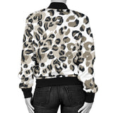 Leopard Skin Print Pattern Women'S Bomber Jacket