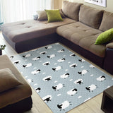 Sheep Polka Dot Cloud Pattern Area Rug