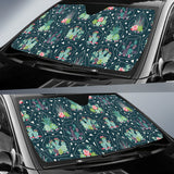 Cactus Glass Terrarium Pattern Car Sun Shade