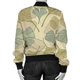 Ginkgo Leaves Design Pattern Women'S Bomber Jacket