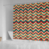 Zigzag  Chevron Colorful Pattern Shower Curtain Fulfilled In US
