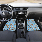 Beagle Dog Blue Background Pattern  Front Car Mats
