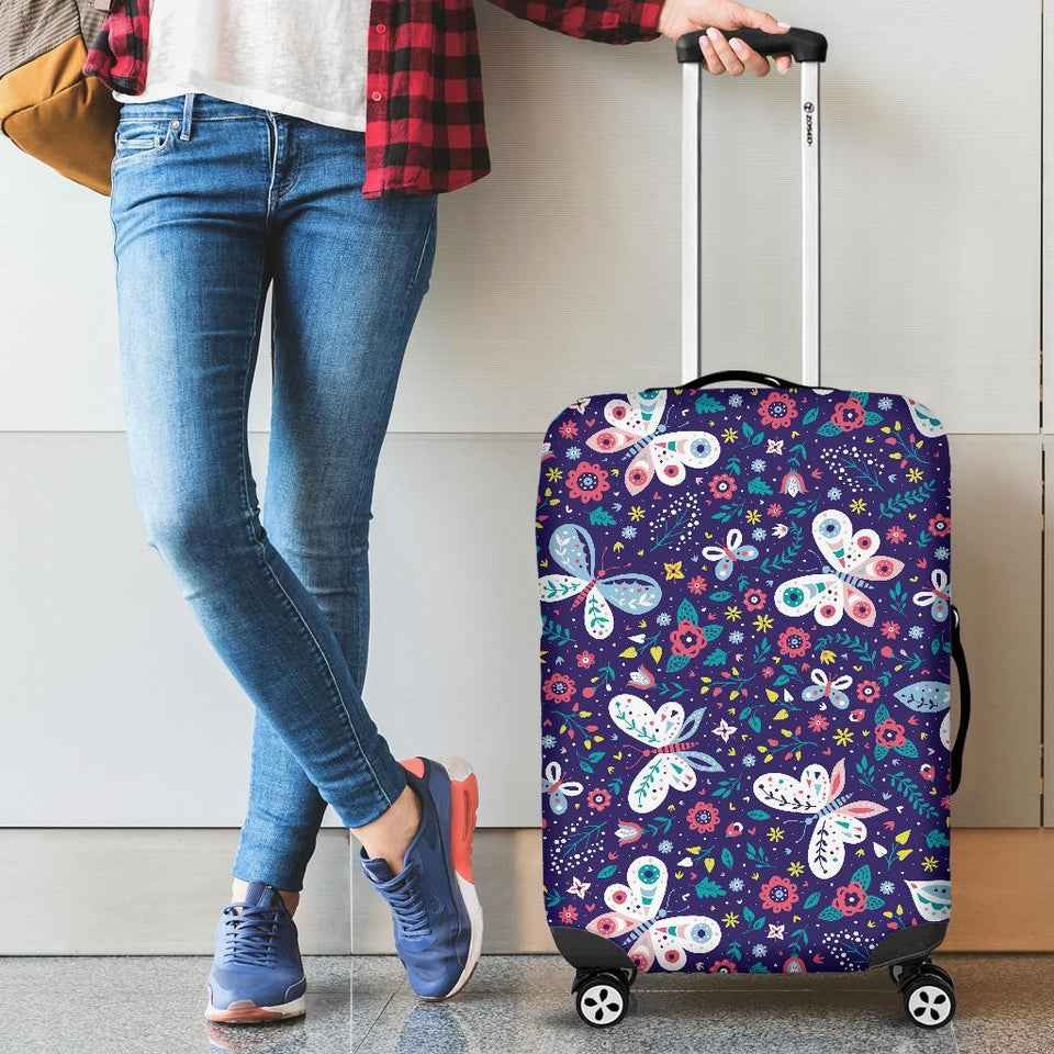 Colorful Butterfly Flower Pattern.Eps Cabin Suitcases Luggages