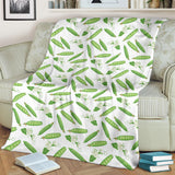Green Peas Pattern Print Design 04 Premium Blanket