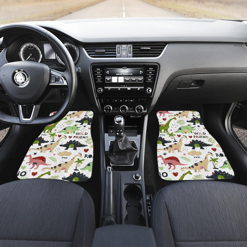 Cute Dinosaurs Pattern Front And Back Car Mats