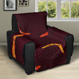 Boomerang Australian aboriginal ornament circle black background Recliner Cover Protector