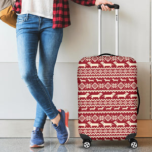 Dachshund Nordic Pattern Luggage Covers