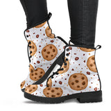 Chocolate Chip Cookie Pattern Leather Boots