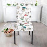 English Bulldog Pattern Print Design 03 Dining Chair Slipcover