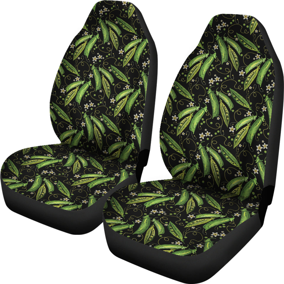 Green Peas Pattern Print Design 02 Universal Fit Car Seat Covers