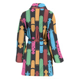 Skate Board Pattern Print Design 02 Women's Bathrobe