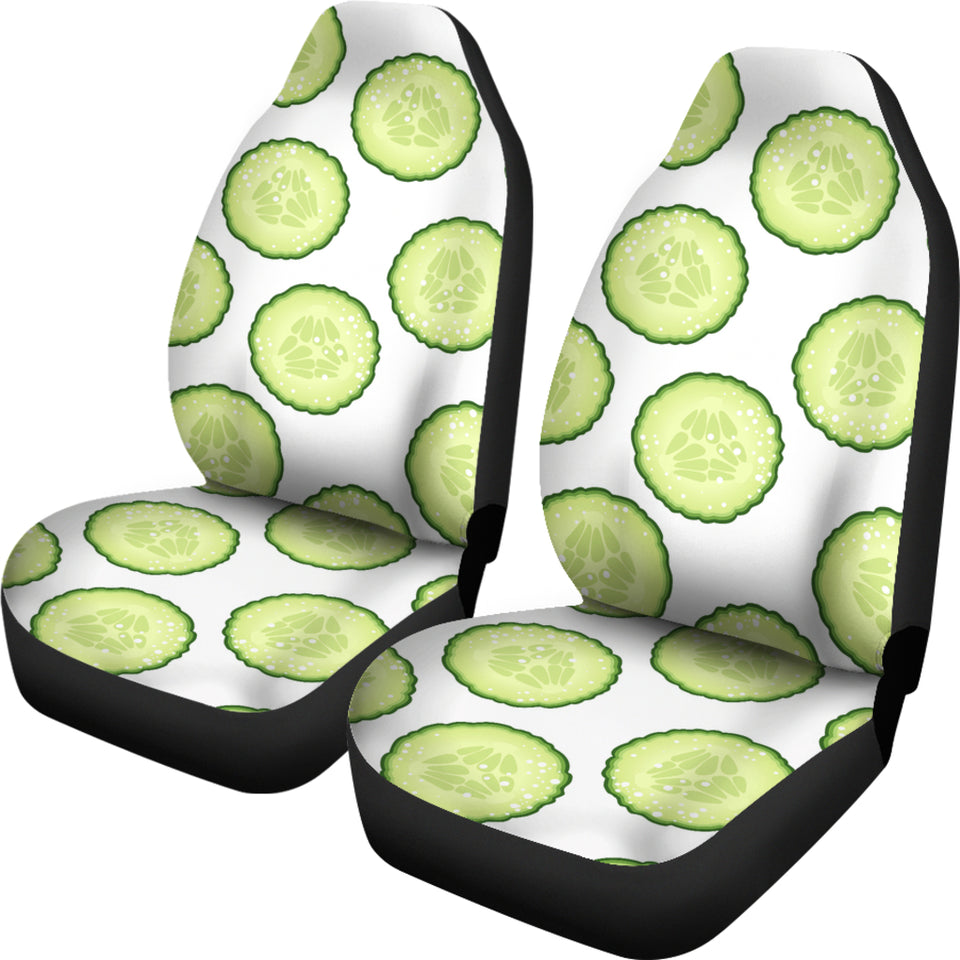 Cucumber Slices Pattern Universal Fit Car Seat Covers