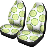 Cucumber Slices Pattern Universal Fit Car Seat Covers
