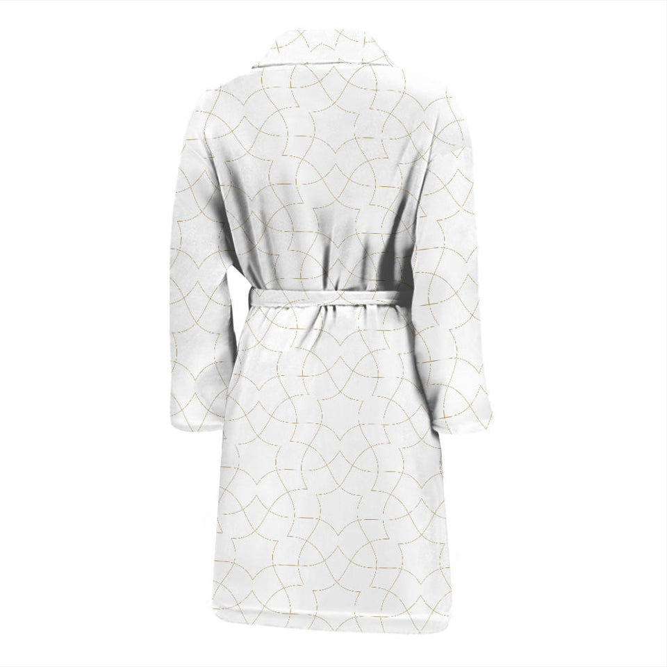 Arabic White Pattern Men'S Bathrobe