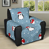 Cute penguin christmas snow pattern Recliner Cover Protector